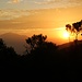 Sonnenuntergang neben dem Mount Meru