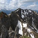 Gamschopf Gipfel mit Sicht auf die Route "Dschungelcamp" durch die Schwarzchopf Ostflanke.