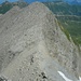 Rückblick beim Aufstieg über den Nordgrat zum Ruchstock auf den zuvor besuchten Hasenstöck (2720m).