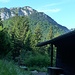 Blick zum Breitenstein von der Jagdhütte auf 860 m