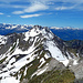 Aussicht vom Naafkopf, dem Dreiländergipfel, hier kommen die Länder Schweiz/Liechtenstein/Österreich zusammen