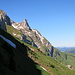 im Aufstieg Richtung Schäfler: Blick über die Alp Filder zum Öhrli