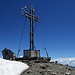Das große Gipfelkreuz des Monte Legnone.