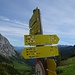 Beschilderung zum Schneibstein - die 1 1/2 Stunden passen recht genau. 