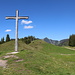 Karspitze - Das Holzkreuz ist in wenigen Minuten vom Almweg aus erreicht.