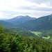 Blick vom Aufstiegsweg nach Süden ins Valepp