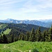 Setzberg (1706 m), Blick nach Süden