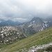 Widderstein oben in Wolken, von der Südflanke des Geißhorns