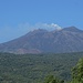 Der Etna und unser Gipfelziel, vom Balkon unseres Hotels in Linguaglossa aus gesehen.