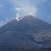 Der grosse Moment: Der Etna ist aufgetaucht und raucht vor sich hin...