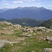 From the summit of Caval Drossa: Pizzo di Vogorno, Madone, Gaggio; in the distance, on the left, the Val Verzasca mountains.