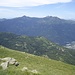 From the summit of Caval Drossa: Poncione di Breno, Monte Magno, Monte Gradiccioli, Monte Tamaro. 