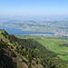 Blick über In den Bänderen und Rigi Staffel zu Luzerner- und Küssnachtersee