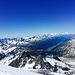 Perfekte Fernsicht zum Matterhorn und Mont Blanc
