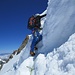 scendendo dal Mont Blanc du Tacul