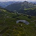 Tiefblick aufs Damülser Skigebiet