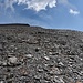 kurz nach dem Ausstieg nach dem Grat bei ca. 2800müM, ist noch dieser weitläufige Schräghang bis zum Vorgipfel, Pt. 2998 - Steinmännchen - des Trinserhorn zu überqueren