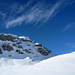 Ecco - der Aufschwung zum Schiberg-Gipfel. Die logische Abfahrtslinie sticht ins Auge