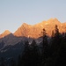 Alpenglühn in der Hornbachkette
