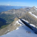ganz hinten der Mt Blanc, rechts das Rinderhorn