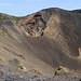 ein Krater des Ausbruchs in den 70ern