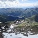 unten Verborgen Pischa, darüber der lange Grat bis zum Seehorn und im Talboden Davos