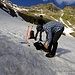 Sul nevaio, Andrew e Igor preparativi ramponaggio