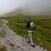 Salita in Val Termine, si vede il bivio Q2180 dove si devia per la Val Cadagno (si arriva alla piccola diga). Si vede il primo gruppo che ha intrapreso la salita