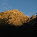 Sonnenaufgang am Monte Daino bzw. seinen untersten Ausläufern, dem vorgelagerten Croz di Selvata.
