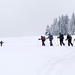Wie in Skandinavien: der Ski das ideale Fortbewegungsmittel im Schnee