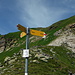 Signpost at P.2225. From here I headed straight up to Siwellen on the ridge in the right half of the picture.