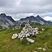 Gipfel mit Steinmandl mit genialem Blick zum Faulkogel und Mosermandl