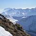 Dalla cresta verso la cima delle Cicogne, le Grigne (foto del 2008)
