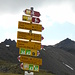 Signpost at the Scaletta pass.
