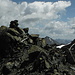 The summit of Scalettahorn, with Piz Grialetsch at the right hand side.