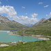 Lago Bianco mit Blick Richtung Engadin