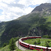 die berühmte Kehre der Berninabahn