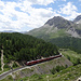 Blick auf den Pru dal Vent und die Berninabahn