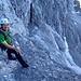 Kurz nach dem Einstieg in die Nordwestwand. Grod schee iss.