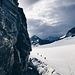 Eine Nachfolgende Seilschaft kurz vor dem Spannortjoch, aufgenommen von der 1. Stufe.