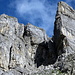 Das steinschlägige Couloir in der Bildmitte