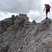 Schmaler Grat zum Gipfel der Krottenspitze.