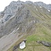 Rückblick vom Klimsenhorn - auf Abstiegsroute und Kapelle