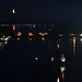 Nächtlicher Blick mit Mondaufgang von der Hochbrücke über den Nord-Ostsee-Kanal. Rund um die Uhr Betrieb.<br /><br />Zugangsinfo auf dem nächsten Foto.<br /><br />