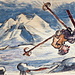Cartoon von den 30-er Jahren an der Wand der [http://www.linth.net/regional/alpen/tanzboden.htm Alpwirtschaft Tanzboden]