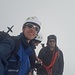 Gipfel im Nebel & so sieht es auch die nächsten 3 Stunden beim Abstieg aus 