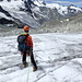 Im Abstieg zur Tschiervahütte auf dem Tschierva Gletscher