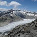 Ein Bild vom Rhonegletsche darf auch nicht fehlen - die Wolken haben sich inzwischen fast aufgelöst