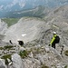 Abstieg über den Ostgrat der Alpspitze.