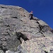 Schon in der Kletterei an der Gipfelplatte: Bis dahin - Kälte, Sturm, Restschnee und Wassereis, aber auch super Fels und Kletterei - halt nur wenige Fotos
